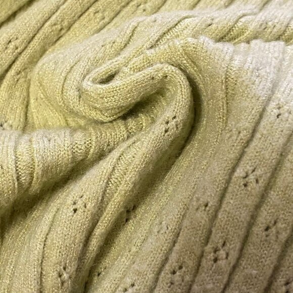 BDG URBAN OUTFITTERS Noori Lettuce Trim Tie Front Top In Lime - Picture 7 of 12